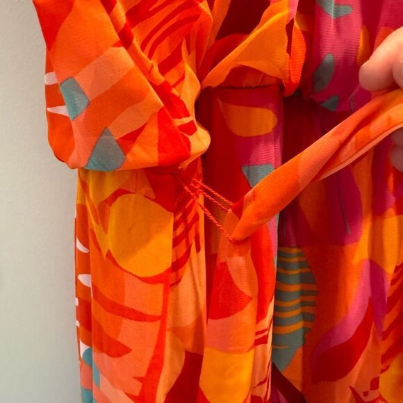 Nordstrom Julia Jordan Tropical Print Mock Neck Maxi Dress 14 - Picture 6 of 8